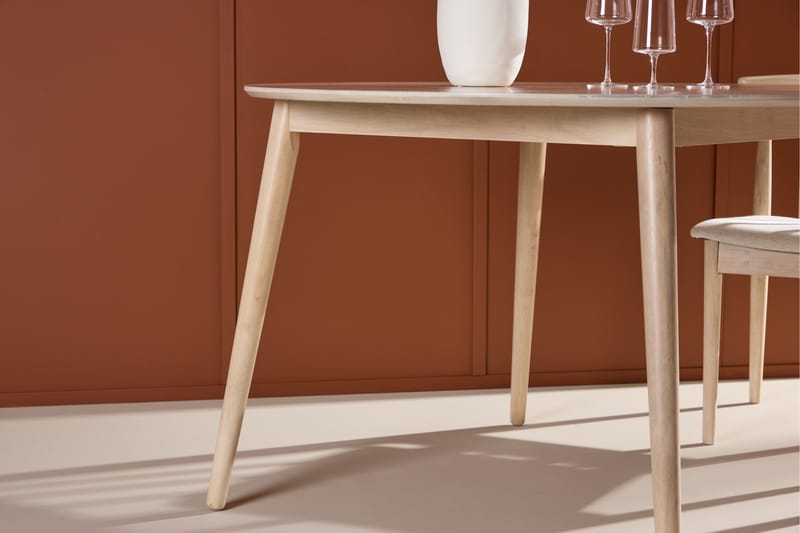 Matbord Peach Flora Dining Table ø120 - Whitewash / Veneer Whitewash - Möbler - Matplats - Matbord & köksbord