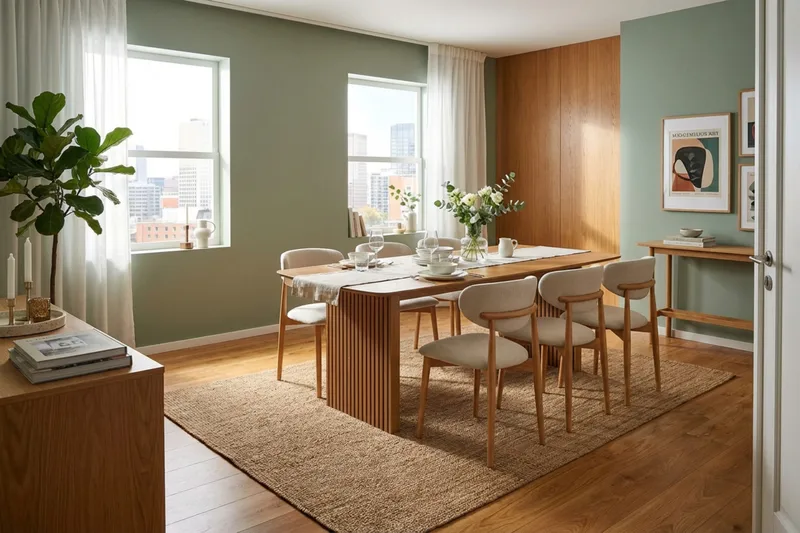 Matgrupp Bark Richeto med Molly stolar Ek/beige - Möbler - Matplats - Matgrupp & matbord med stolar