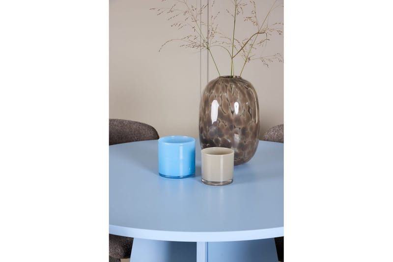 Matgrupp Bootcut Runt 110 cm Babyblå med 4st Astoria Stolar Brun - Brun - Möbler - Matplats - Matgrupp & matbord med stolar