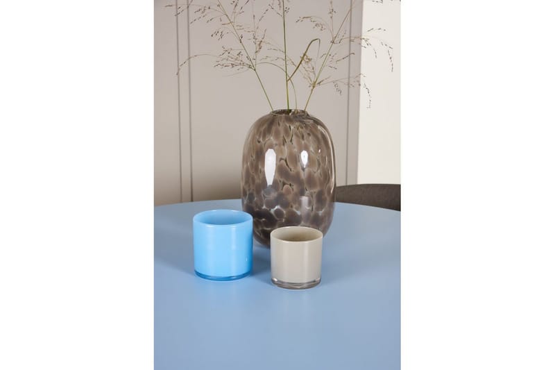 Matgrupp Bootcut Runt 110 cm Babyblå med 4st Edina Stolar Svart / Brun - Svart / Brun - Möbler - Matplats - Matgrupp & matbord med stolar