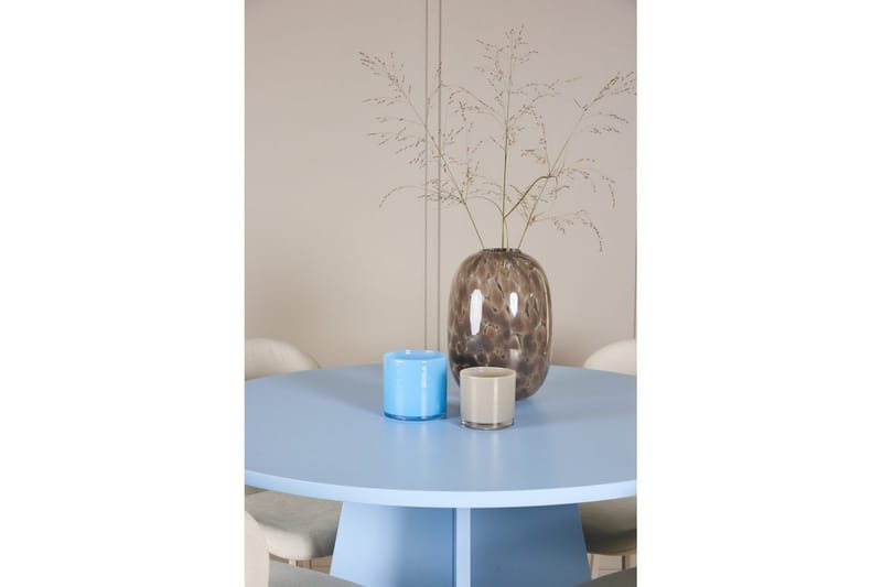 Matgrupp Bootcut Runt 110 cm Babyblå med 4st Lilja Stolar - Möbler - Matplats - Matgrupp & matbord med stolar