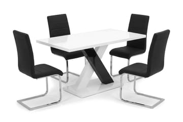 Matgrupp Cesi 14 0cm med 4 Cibus stolar - Vit - Möbler - Matplats - Matgrupp & matbord med stolar