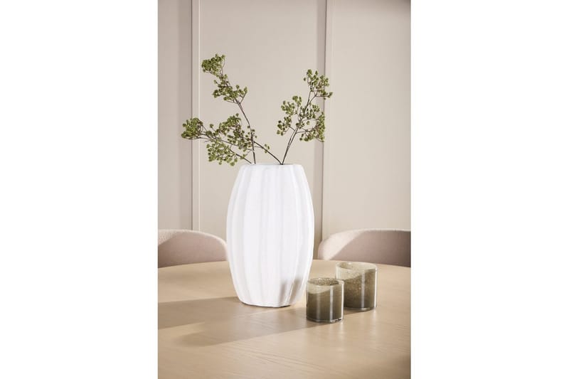 Matgrupp Copenhagen Runt 140 cm med 6st Astoria Stolar Vit / Beige, Beige - Vit / Beige, Beige - Möbler - Matplats - Matgrupp & matbord med stolar