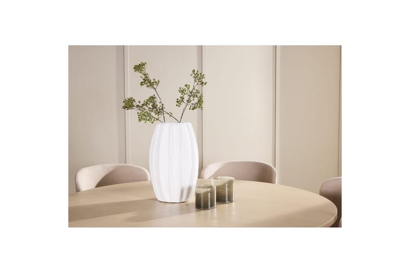 Matgrupp Copenhagen Runt 140 cm med 6st Astoria Stolar Vit / Beige, Beige - Vit / Beige, Beige - Möbler - Matplats - Matgrupp & matbord med stolar