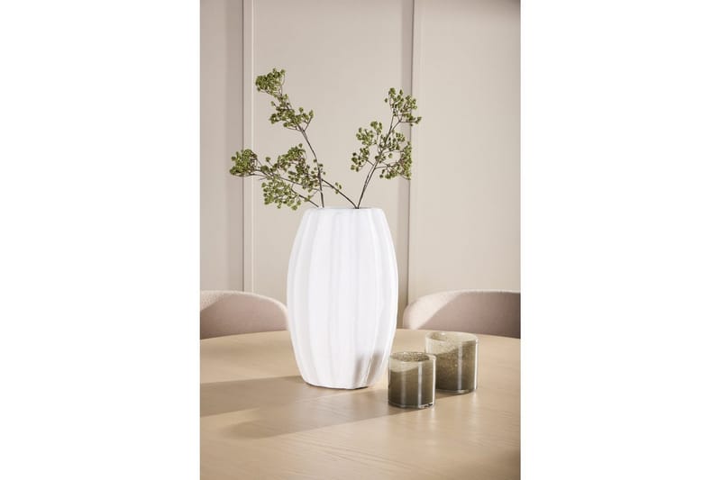 Matgrupp Copenhagen Runt 140 cm med 6st Astoria Stolar Vit / Beige, Beige - Vit / Beige, Beige - Möbler - Matplats - Matgrupp & matbord med stolar