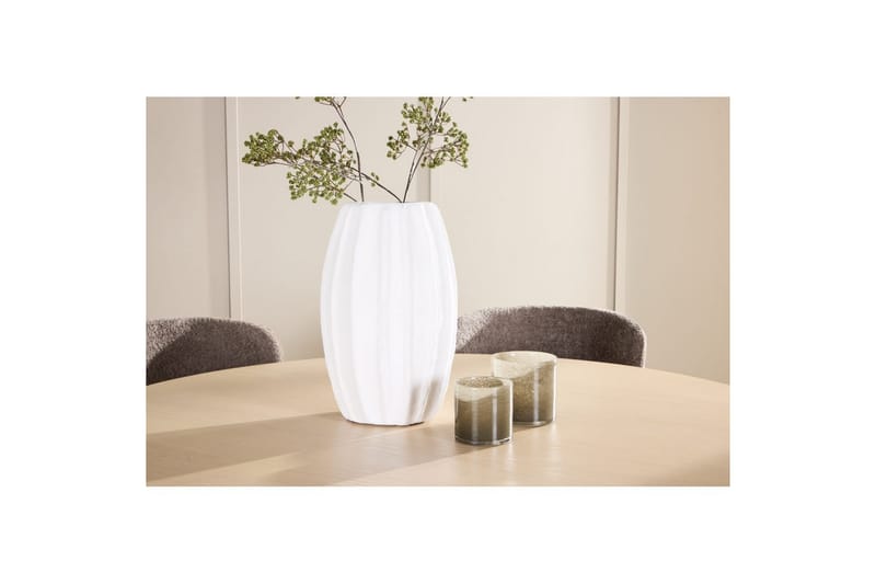 Matgrupp Copenhagen Runt 140 cm med 6st Astoria Stolar Vit / Beige, Brun - Vit / Beige, Brun - Möbler - Matplats - Matgrupp & matbord med stolar