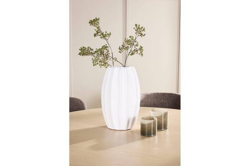 Matgrupp Copenhagen Runt 140 cm med 6st Astoria Stolar Vit / Beige, Brun - Vit / Beige, Brun - Möbler - Matplats - Matgrupp & matbord med stolar