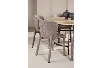 Matgrupp Copenhagen Runt 140 cm med 6st Astoria Stolar Vit / Svart, Brun - Vit / Svart, Brun - Möbler - Matplats - Matgrupp & matbord med stolar