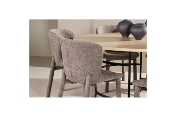 Matgrupp Copenhagen Runt 140 cm med 6st Astoria Stolar Vit / Svart, Brun - Vit / Svart, Brun - Möbler - Matplats - Matgrupp & matbord med stolar