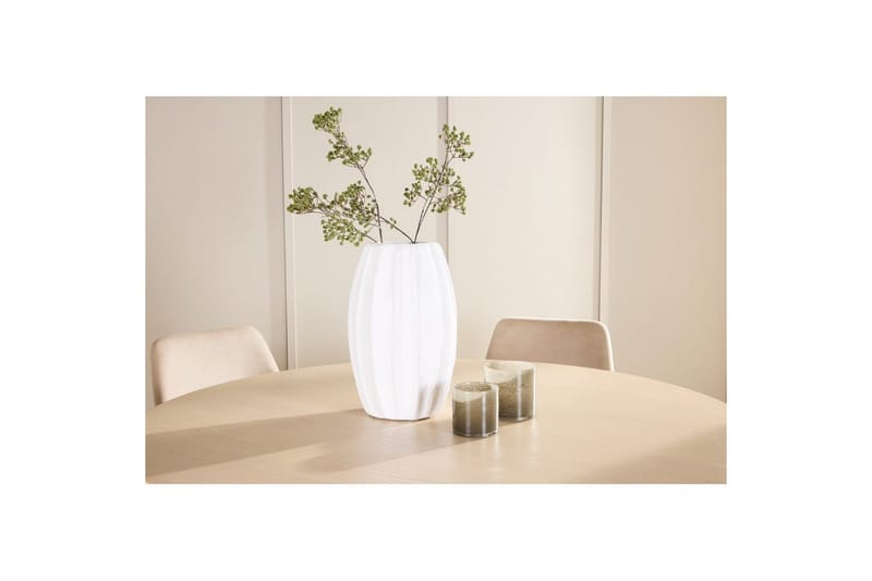 Matgrupp Copenhagen Runt 140 cm med 6st Night Stolar Vit / Beige - Vit / Beige - Möbler - Matplats - Matgrupp & matbord med stolar