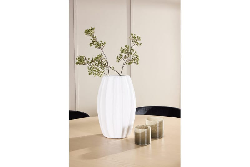 Matgrupp Copenhagen Runt 140 cm Vit/Beige med 6st Edina Stolar - Möbler - Matplats - Matgrupp & matbord med stolar