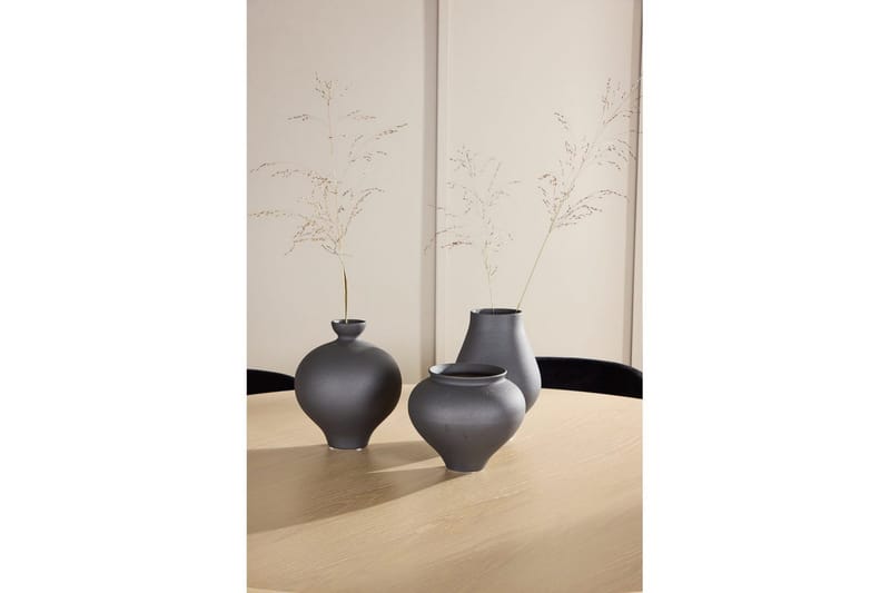 Matgrupp Copenhagen Runt 140 cm Vit/Svart med 6st Edina Stolar Svart - Svart - Möbler - Matplats - Matgrupp & matbord med stolar