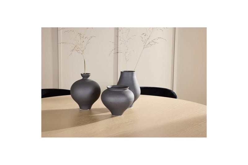 Matgrupp Copenhagen Runt 140 cm Vit/Svart med 6st Edina Stolar Svart - Svart - Möbler - Matplats - Matgrupp & matbord med stolar