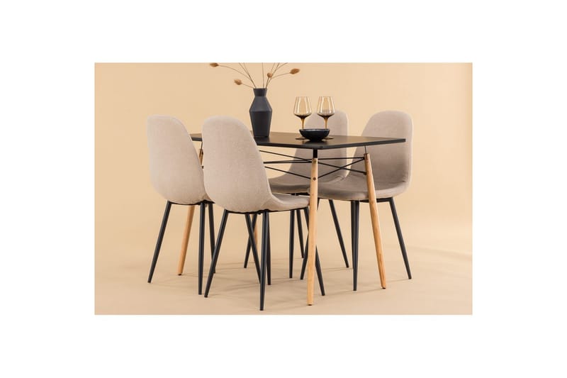 Matgrupp Danburi, Polar - Beige - Möbler - Matplats - Matgrupp & matbord med stolar