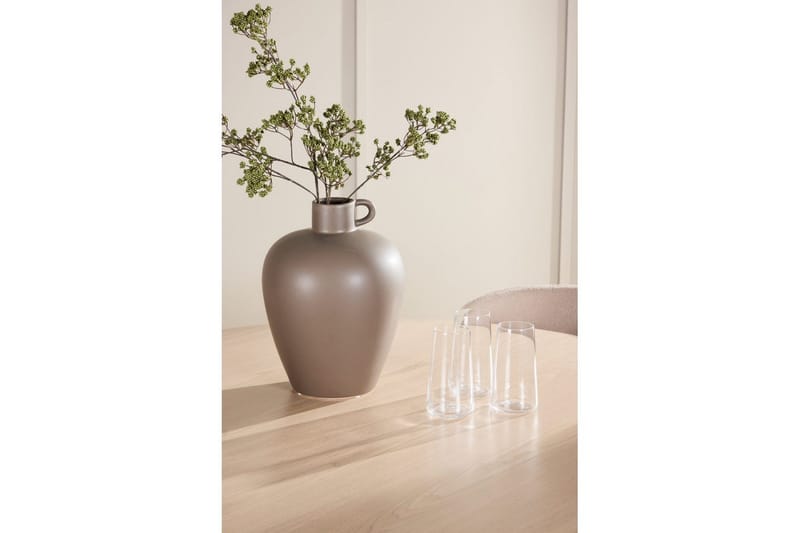 Matgrupp Flora Runt 120 cm Vit med 4st Astoria Stolar Beige - Beige - Möbler - Matplats - Matgrupp & matbord med stolar