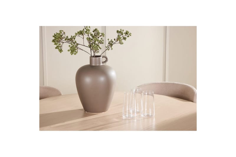 Matgrupp Flora Runt 120 cm Vit med 4st Astoria Stolar Beige - Beige - Möbler - Matplats - Matgrupp & matbord med stolar