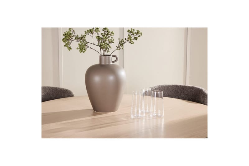 Matgrupp Flora Runt 120 cm Vit med 4st Astoria Stolar Brun - Brun - Möbler - Matplats - Matgrupp & matbord med stolar