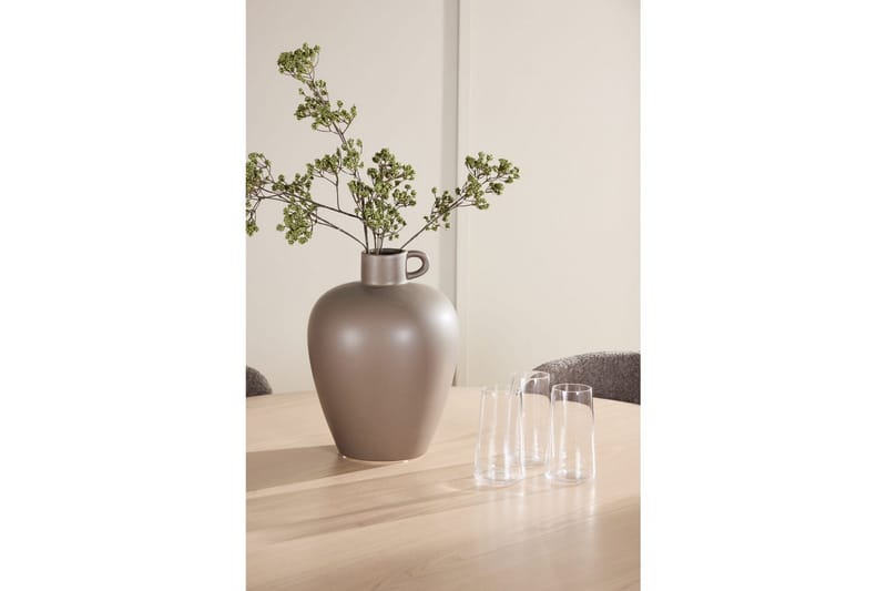 Matgrupp Flora Runt 120 cm Vit med 4st Astoria Stolar Brun - Brun - Möbler - Matplats - Matgrupp & matbord med stolar