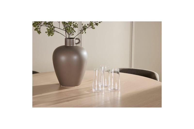 Matgrupp Flora Runt 120 cm Vit med 4st Edina Stolar Svart / Brun - Svart / Brun - Möbler - Matplats - Matgrupp & matbord med stolar