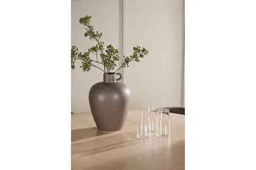 Matgrupp Flora Runt 120 cm Vit med 4st Edina Stolar Svart / Brun - Svart / Brun - Möbler - Matplats - Matgrupp & matbord med stolar
