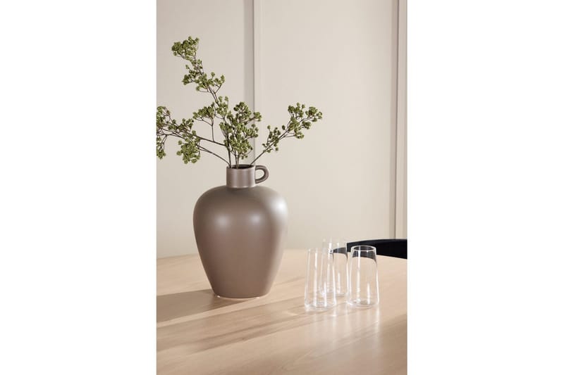 Matgrupp Flora Runt 120 cm Vit med 4st Edina Stolar Svart - Svart - Möbler - Matplats - Matgrupp & matbord med stolar