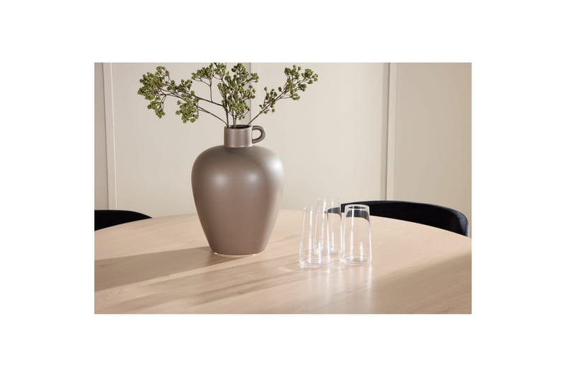 Matgrupp Flora Runt 120 cm Vit med 4st Edina Stolar Svart - Svart - Möbler - Matplats - Matgrupp & matbord med stolar