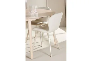 Matgrupp Flora Runt 120 cm Vit med 4st Lilja Stolar - Möbler - Matplats - Matgrupp & matbord med stolar