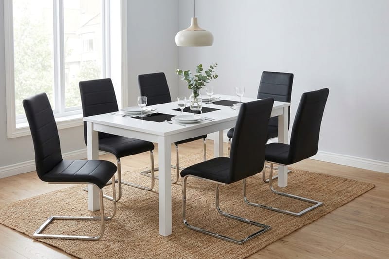 Matgrupp Jasmin 180 cm Förlängningsbar med 6 Cibus stolar - Möbler - Matplats - Matgrupp & matbord med stolar