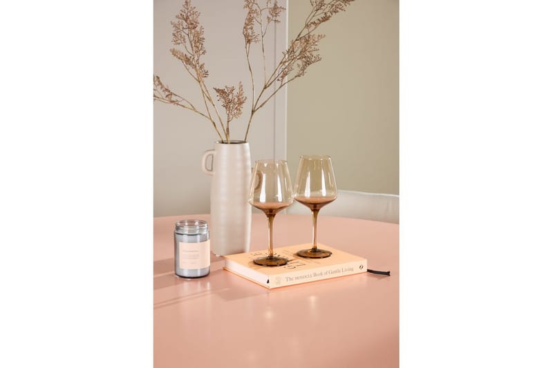 Matgrupp Lanzo Runt 120 cm med 4st Lilja Stolar Rosa - Rosa - Möbler - Matplats - Matgrupp & matbord med stolar