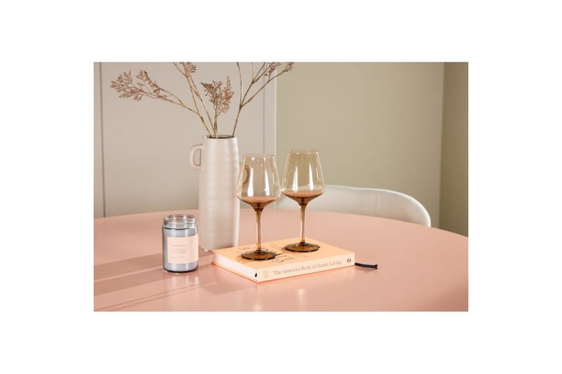 Matgrupp Lanzo Runt 120 cm med 4st Lilja Stolar Rosa - Rosa - Möbler - Matplats - Matgrupp & matbord med stolar