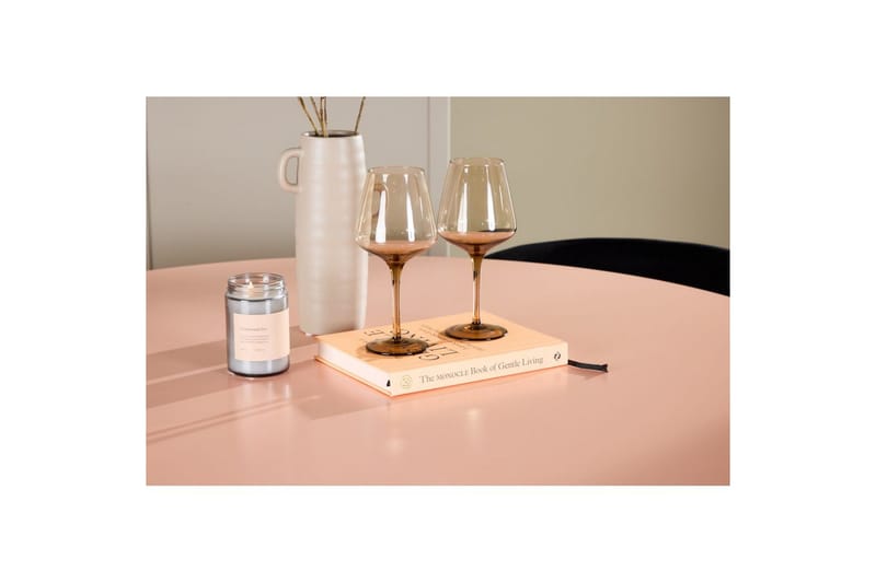 Matgrupp Lanzo Runt 120 cm Rosa med 4st Edina Stolar Svart - Svart - Möbler - Matplats - Matgrupp & matbord med stolar