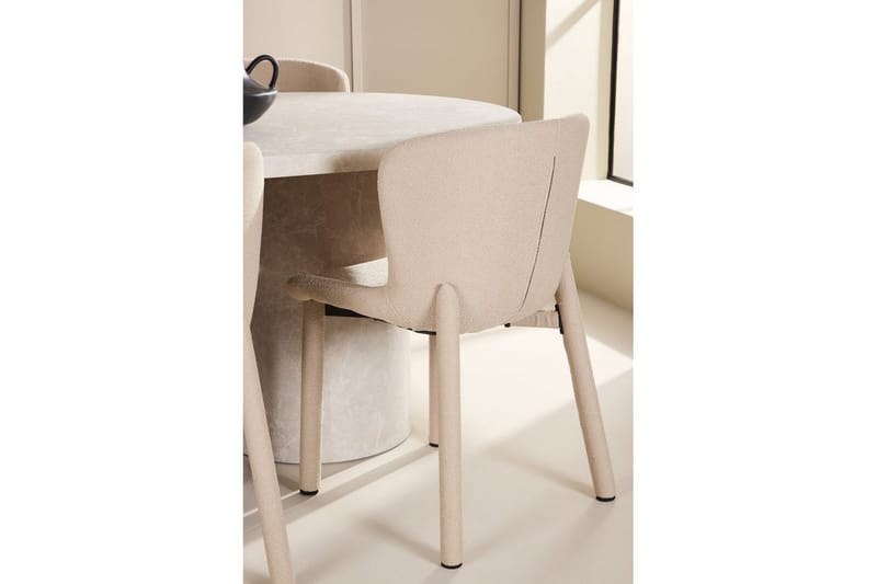 Matgrupp Narvik 100x200 cm Beige med 6st Astoria Stolar Beige - Beige - Möbler - Matplats - Matgrupp & matbord med stolar