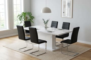 Matgrupp Ratliff 180 cm Förlängningsbar med 4 Cibus stolar - Möbler - Matplats - Matgrupp & matbord med stolar