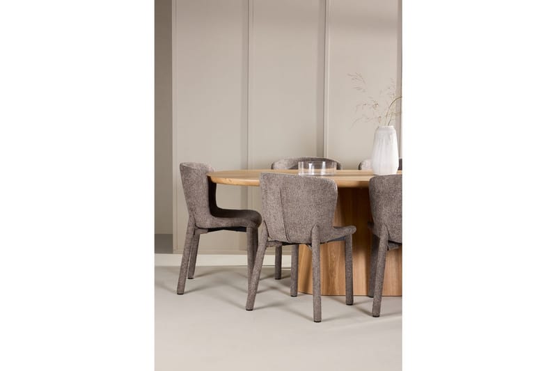 Matgrupp Stjärnö 200x90 cm Natur med 6st Astoria Stolar Brun - Brun - Möbler - Matplats - Matgrupp & matbord med stolar
