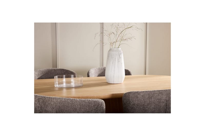 Matgrupp Stjärnö 200x90 cm Natur med 6st Astoria Stolar Brun - Brun - Möbler - Matplats - Matgrupp & matbord med stolar