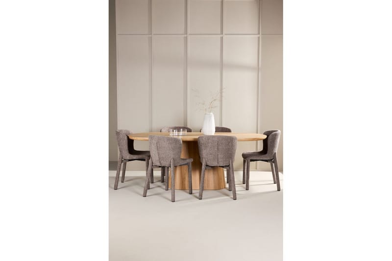 Matgrupp Stjärnö 200x90 cm Natur med 6st Astoria Stolar - Möbler - Matplats - Matgrupp & matbord med stolar