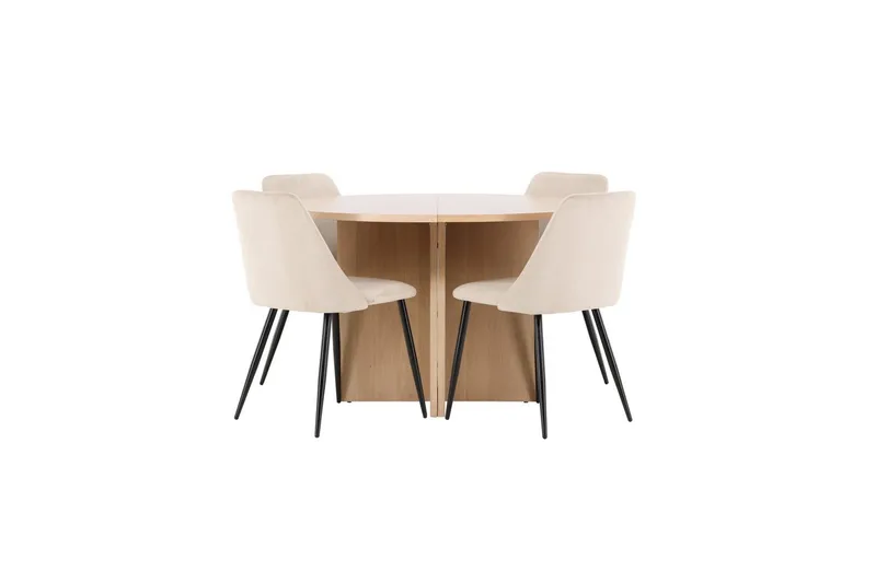 Matgrupp Strada Runt 120/170 cm med Night Stolar 4 st, 4 st