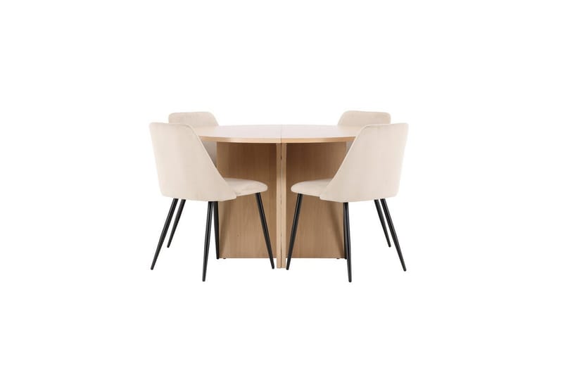Matgrupp Strada Runt 120/170 cm med Night Stolar 4 st, 4 st