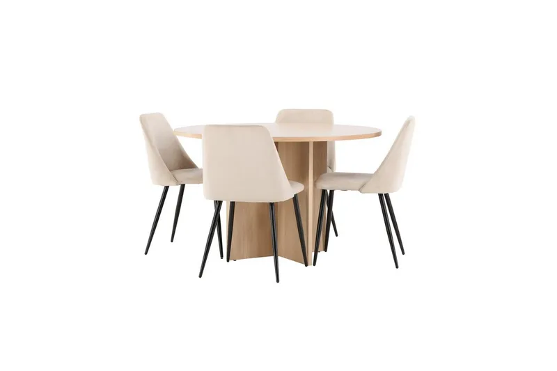 Matgrupp Strada Runt 120/170 cm med Night Stolar 4 st - 4 st - Möbler - Matplats - Matgrupp & matbord med stolar