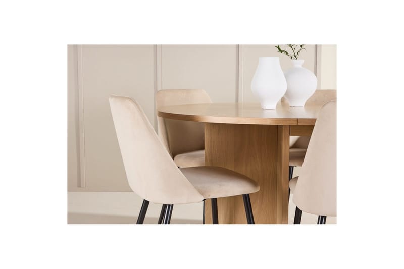 Matgrupp Strada Runt 120/170 cm med Night Stolar 6 st - 6 st - Möbler - Matplats - Matgrupp & matbord med stolar