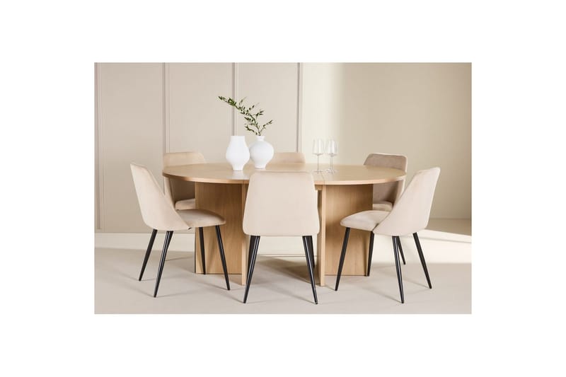 Matgrupp Strada Runt 120/170 cm med Night Stolar 6 st - 6 st - Möbler - Matplats - Matgrupp & matbord med stolar