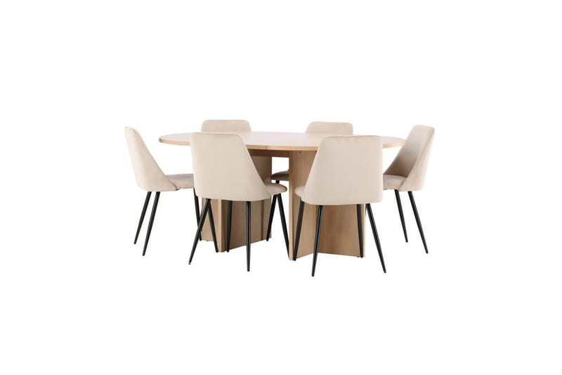 Matgrupp Strada Runt 120/170 cm med Night Stolar 6 st - 6 st - Möbler - Matplats - Matgrupp & matbord med stolar