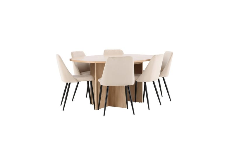 Matgrupp Strada Runt 120/170 cm med Night Stolar 6 st - 6 st - Möbler - Matplats - Matgrupp & matbord med stolar