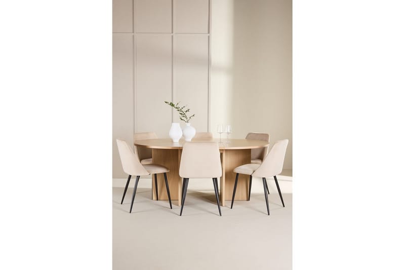 Matgrupp Strada Runt 120/170 cm med Night Stolar 6 st - 6 st - Möbler - Matplats - Matgrupp & matbord med stolar