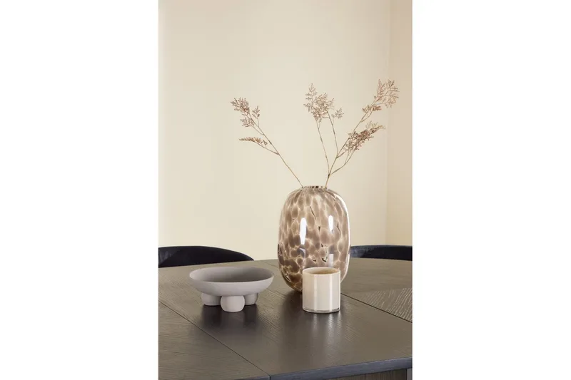 Matgrupp Strada Runt 120/170 cm Svart med Edina Stolar 6 st, Svart - 6 st, Svart - Möbler - Matplats - Matgrupp & matbord med stolar