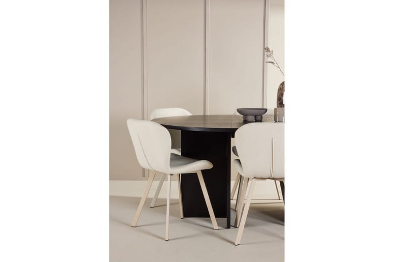 Matgrupp Strada Runt 120/170 cm Svart med Lilja Stolar 6 st - 6 st - Möbler - Matplats - Matgrupp & matbord med stolar