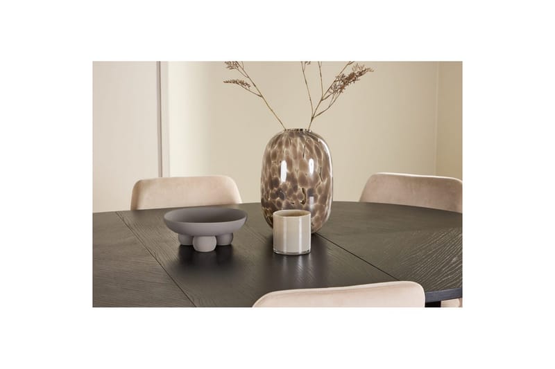 Matgrupp Strada Runt 120/170 cm Svart med Night Stolar 6 st - 6 st - Möbler - Matplats - Matgrupp & matbord med stolar