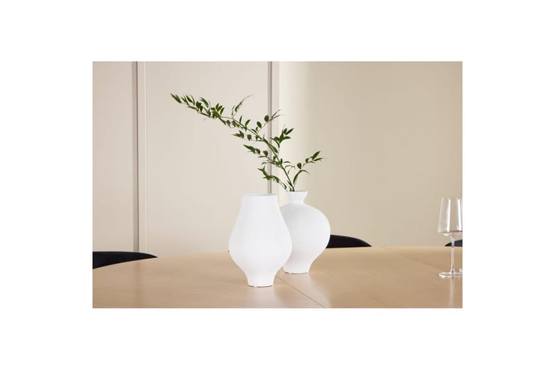 Matgrupp Strada Runt 120/170 cm Vit med Edina Stolar 6 st, Svart - 6 st, Svart - Möbler - Matplats - Matgrupp & matbord med stolar