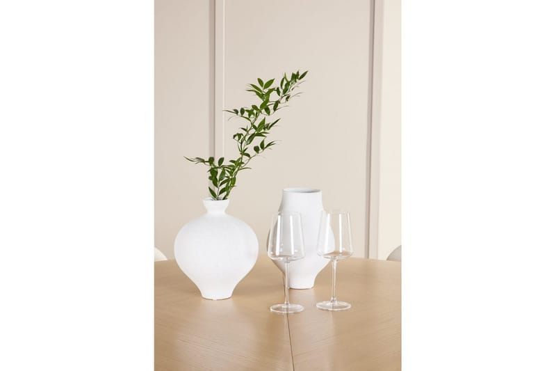 Matgrupp Strada Runt 120/170 cm Vit med Lilja Stolar 4 st - 4 st - Möbler - Matplats - Matgrupp & matbord med stolar