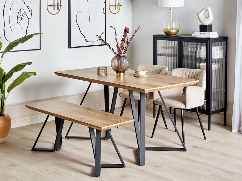 Matgrupp Upton - Brun - Möbler - Matplats - Matgrupp & matbord med stolar